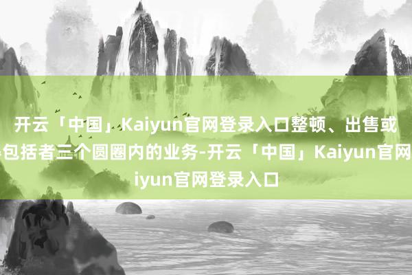 开云「中国」Kaiyun官网登录入口整顿、出售或关闭莫得包括者三个圆圈内的业务-开云「中国」Kaiy